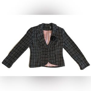Women’s Hillard & Hanson Lined Suit Jacket w/ Flower size 8
